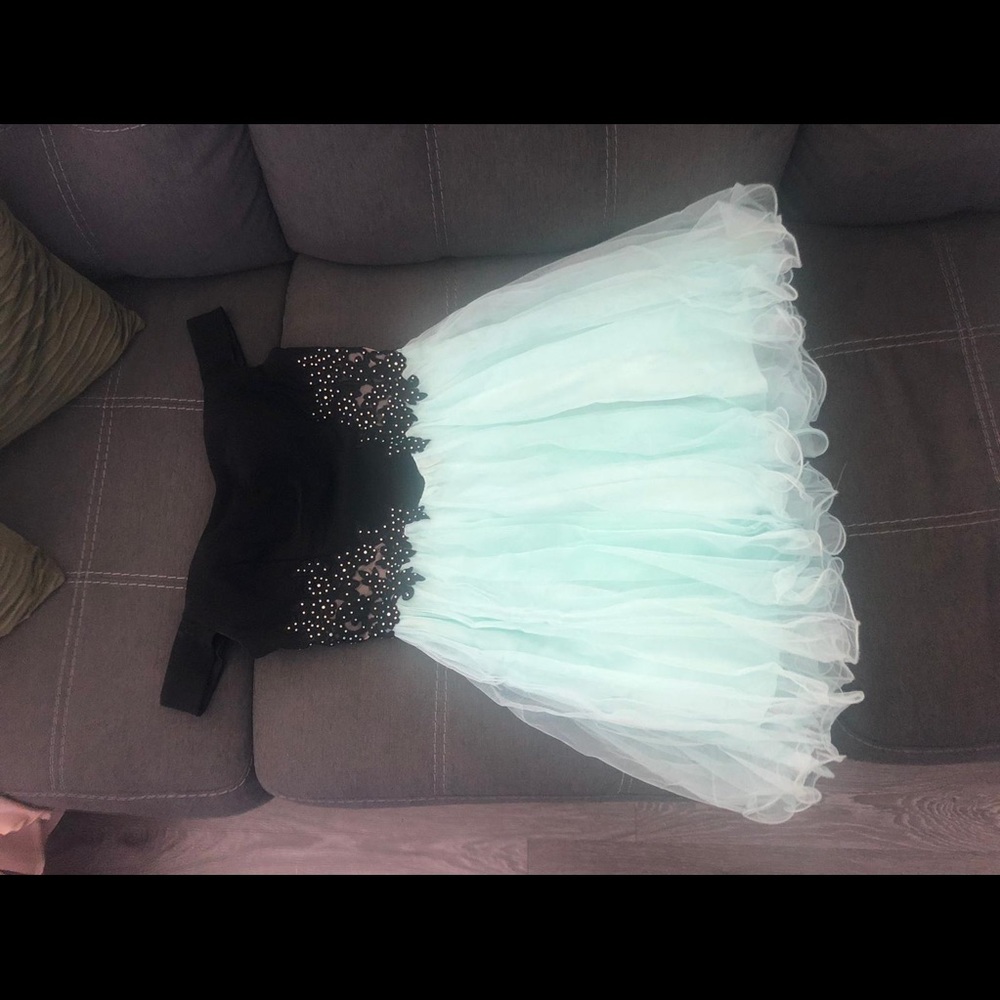 Black and blue dress